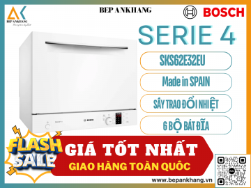 Máy rửa chén bát Mini để bàn Bosch Serie 4 SKS62E32EU - Made in Spain 